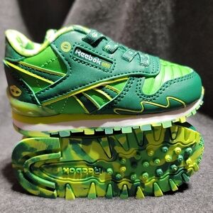 Reebok PJ Masks x Classic Leather Step 'n' Flash Toddler 'Gekko' Size 5C
